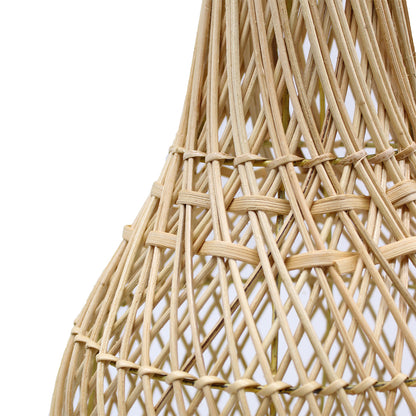 Rattan bordlampe - Natural